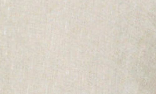 Madewell Short Sleeve Linen Utility Mini Shirtdress In Oat Color Linen