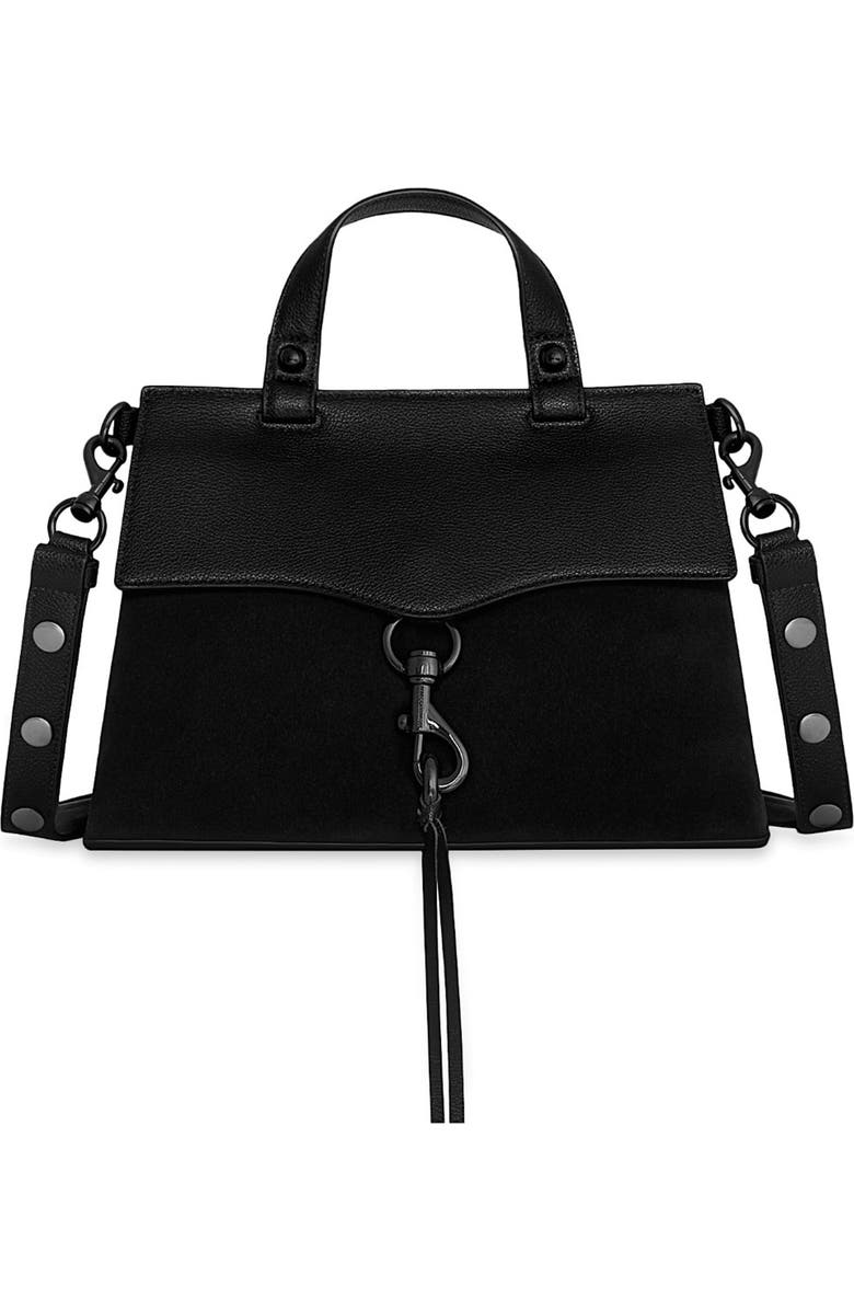 Rebecca Minkoff Keith Small Satchel Bag, Main, color, Black