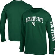 Champion Men's Champion  Green Michigan State Spartans Arch Over Logo 2-Hit Long Sleeve T-Shirt