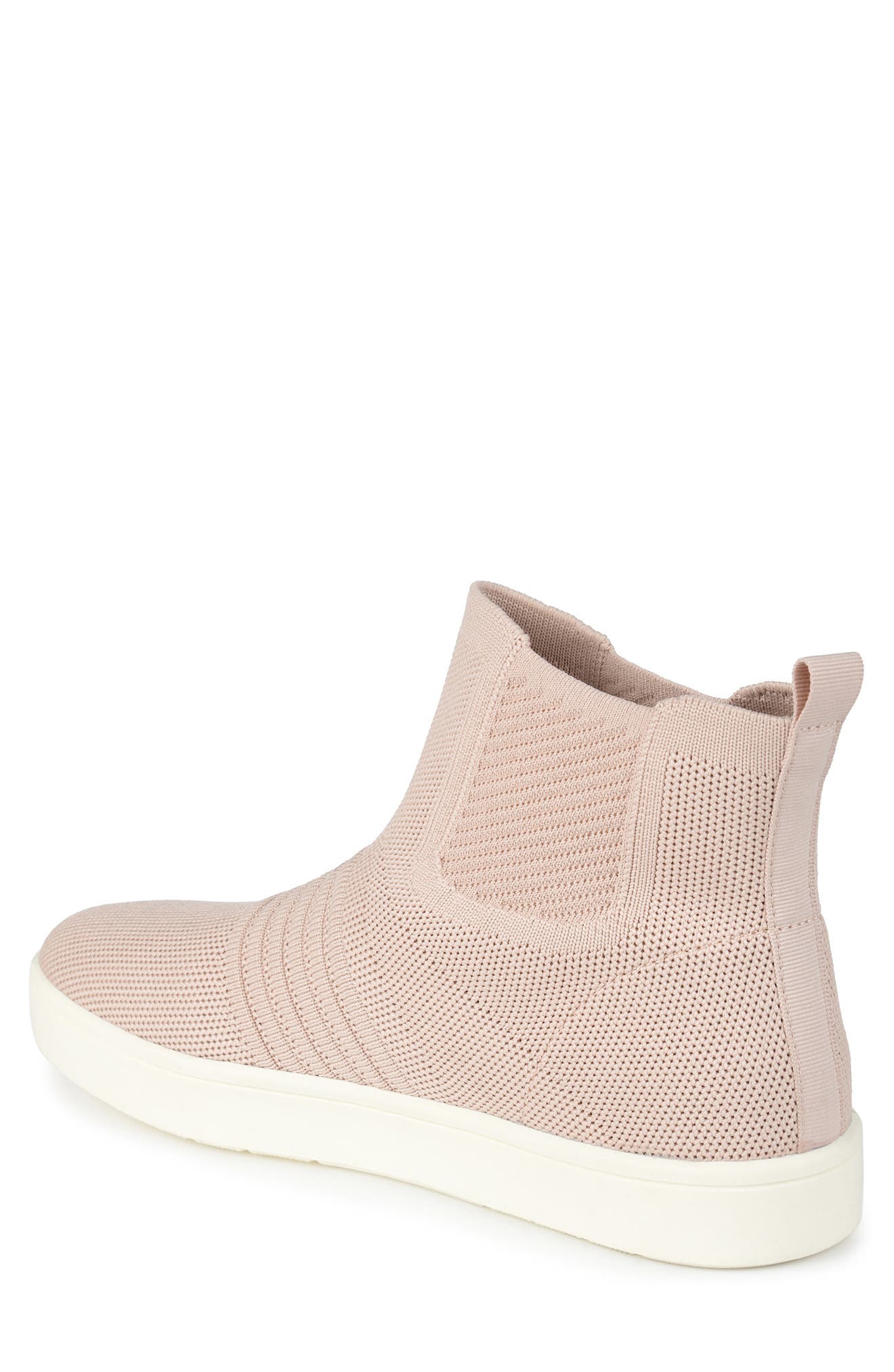 Journee Kody High Top Knit Slip-On Sneaker, Alternate, color, TAN