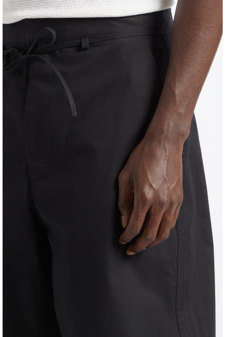 Le Pantalon Marin Belted Cotton Poplin Wide Leg Pants, Alternate, color, BLACK 990