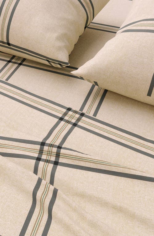 Woven & Weft Plaid 4-piece Flannel Bed Sheet Set In Neutral