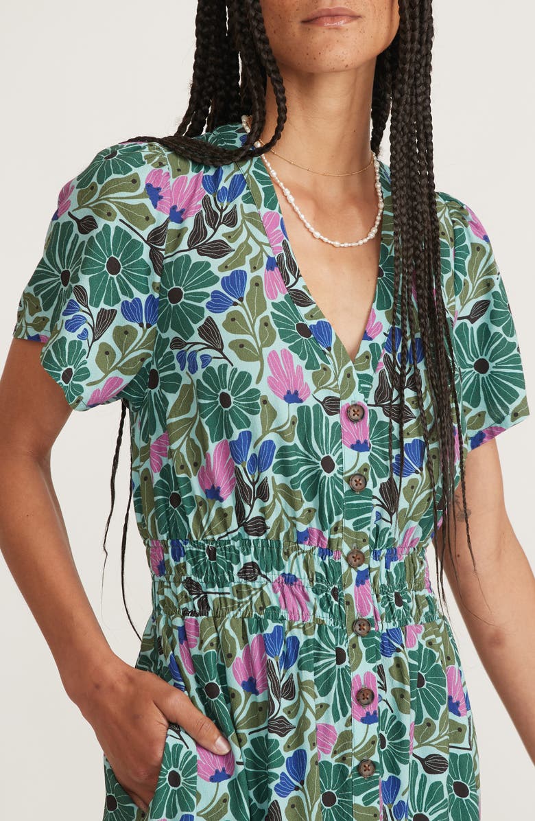 Marine Layer Annika Floral Midi Dress, Alternate, color, 