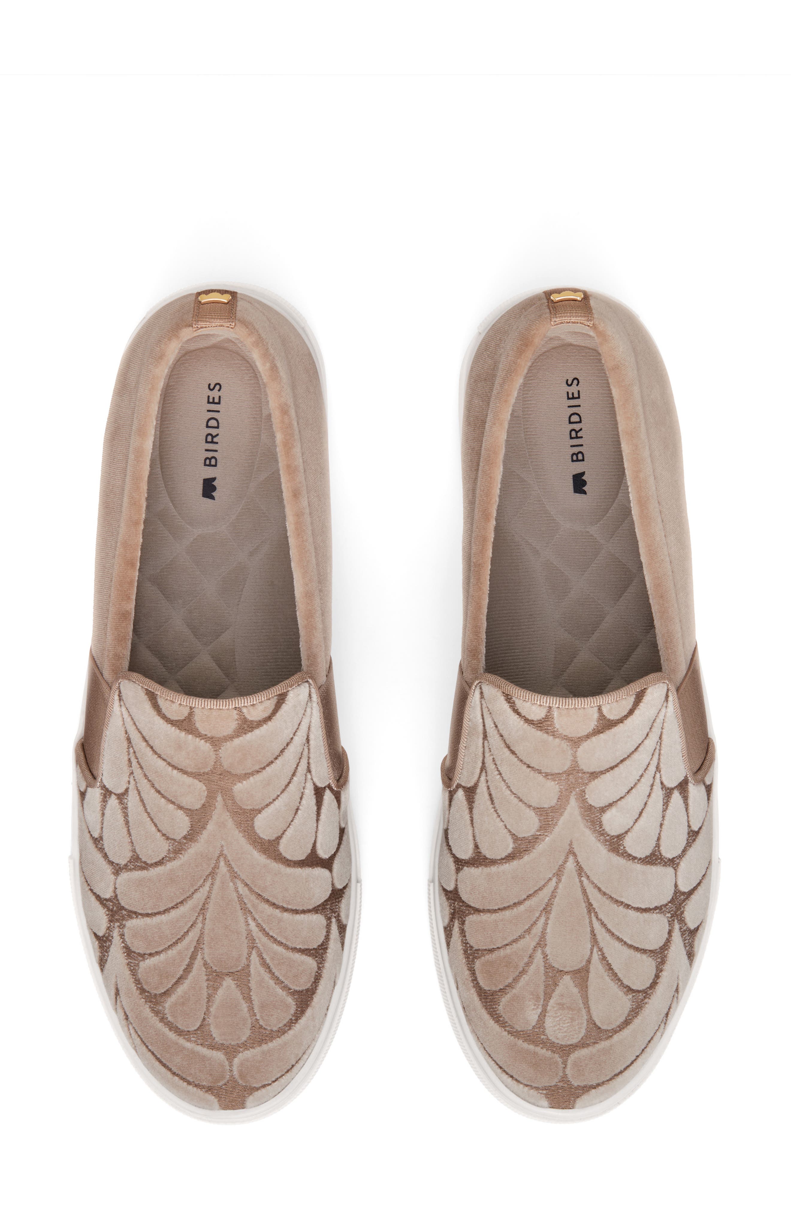 Swift Embroidered Slip-On Sneaker, Alternate, color, TAUPE VELVET