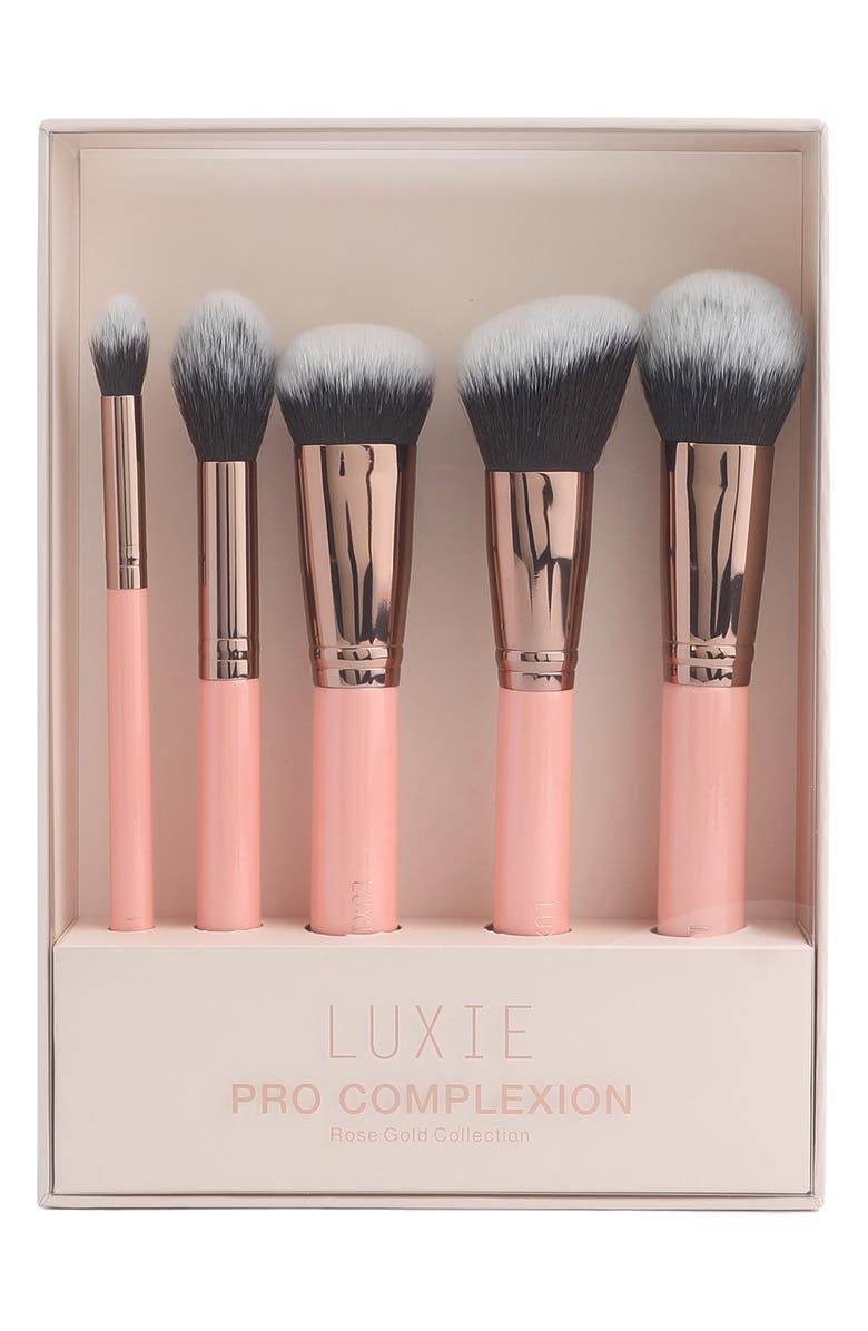 Luxie Rose Gold Pro Complexion Brush Set-$116 Value, Alternate, color, 