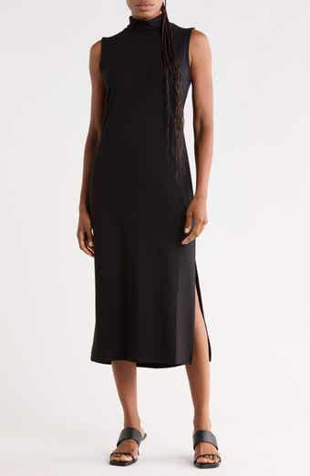 Sleeveless Turtleneck Midi Dress