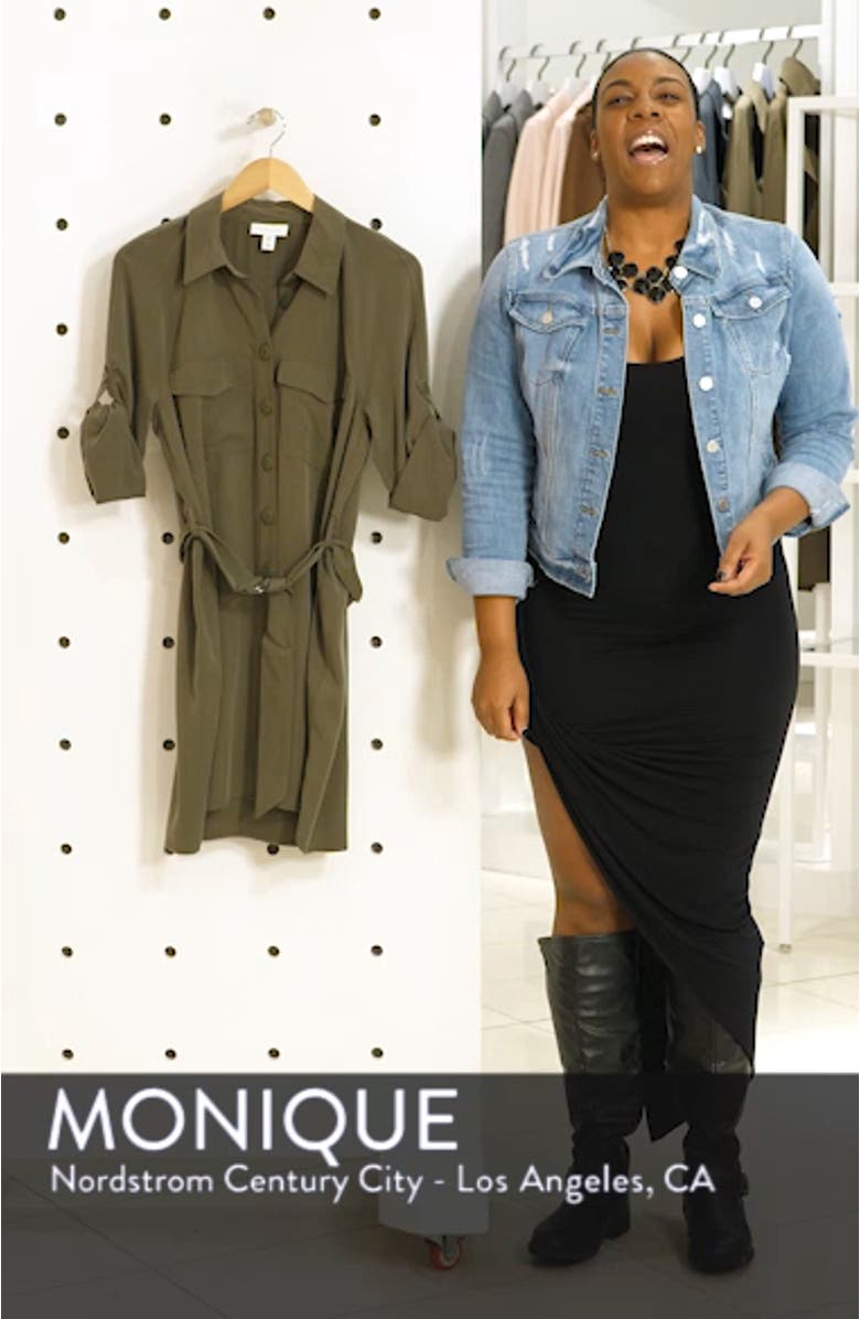 Long Sleeve Utility Shirtdress, sales video thumbnail