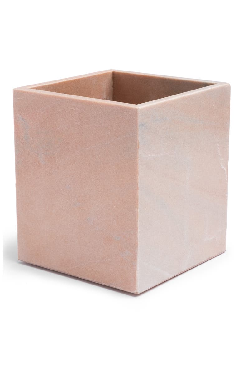 Rossa Marble Waste Basket, Main, color, ROSE