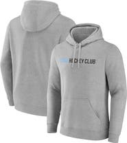 FANATICS Men's Fanatics Heather Gray Utah Hockey Club Wordmark Logo Fleece Pullover Hoodie