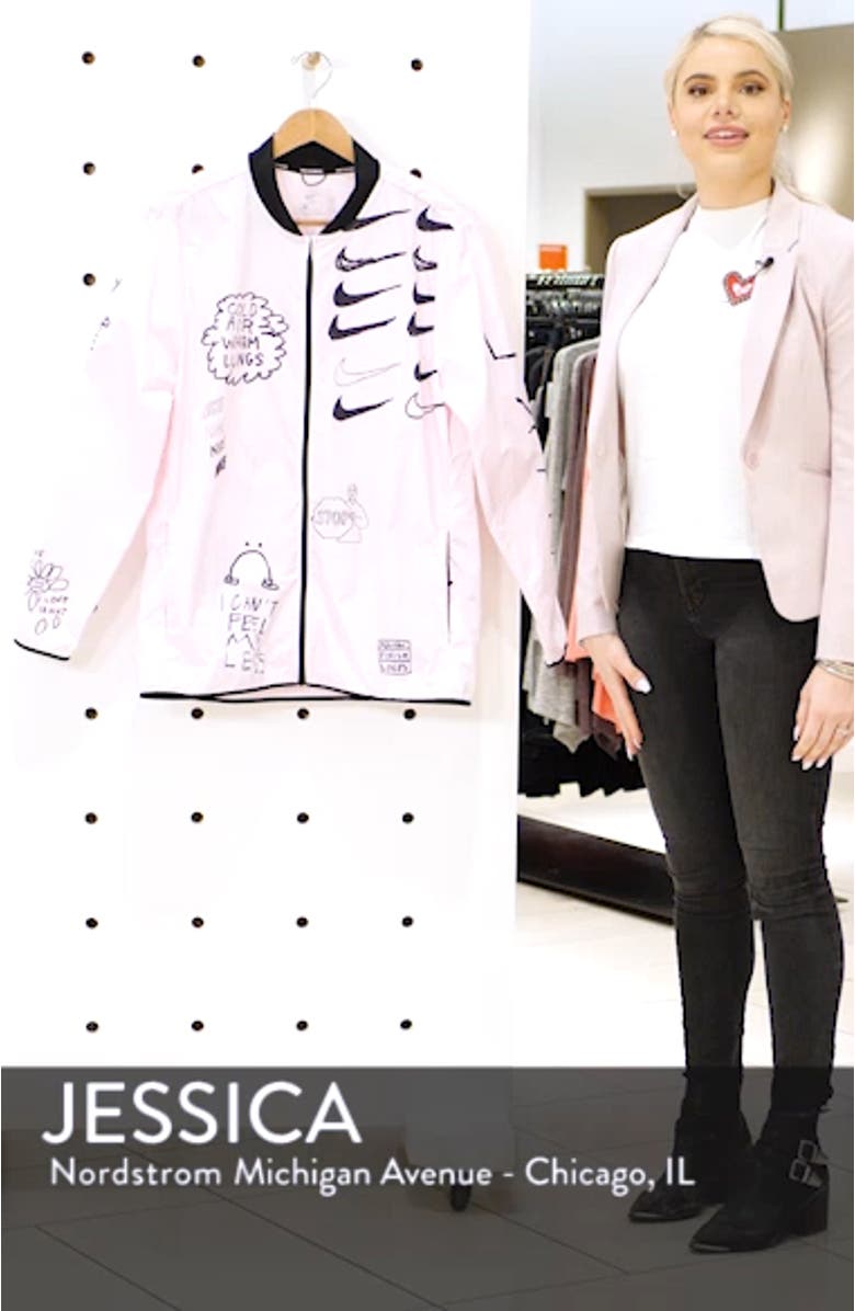 x Nathan Bell Water Repellent Printed Running Jacket, sales video thumbnail