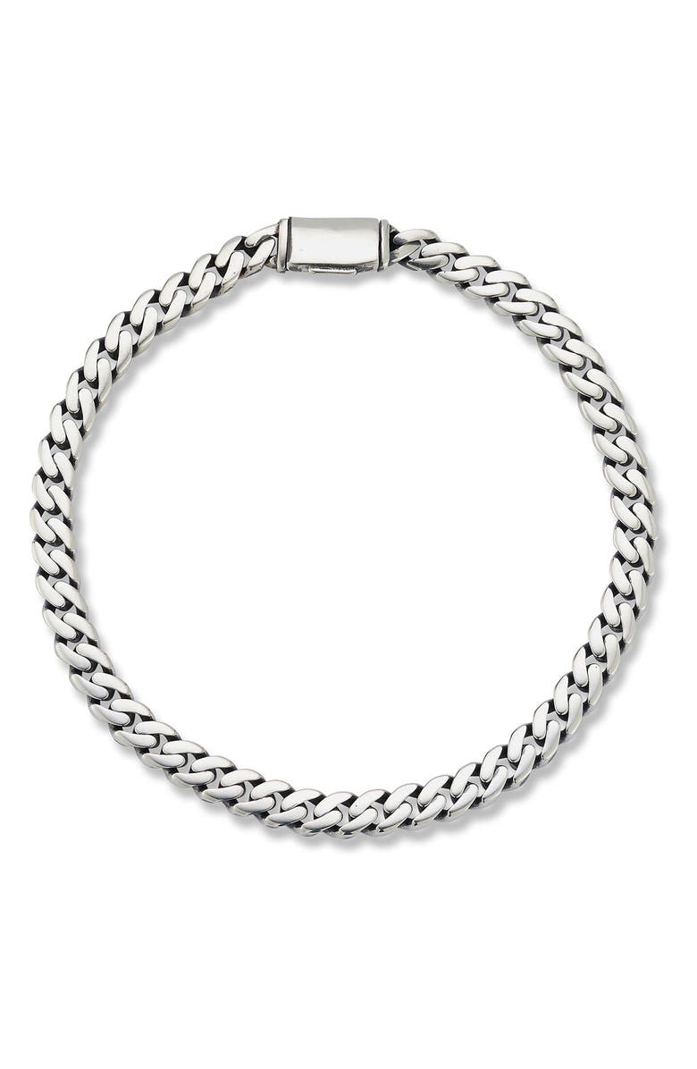 Yield of Men Sterling Silver Chain Bracelet, Alternate, color, 