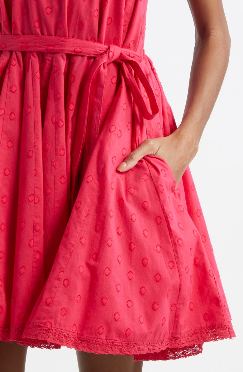 Ulla Johnson Beatriz Dot Jacquard Cotton Dress, Alternate, color, Cosmos