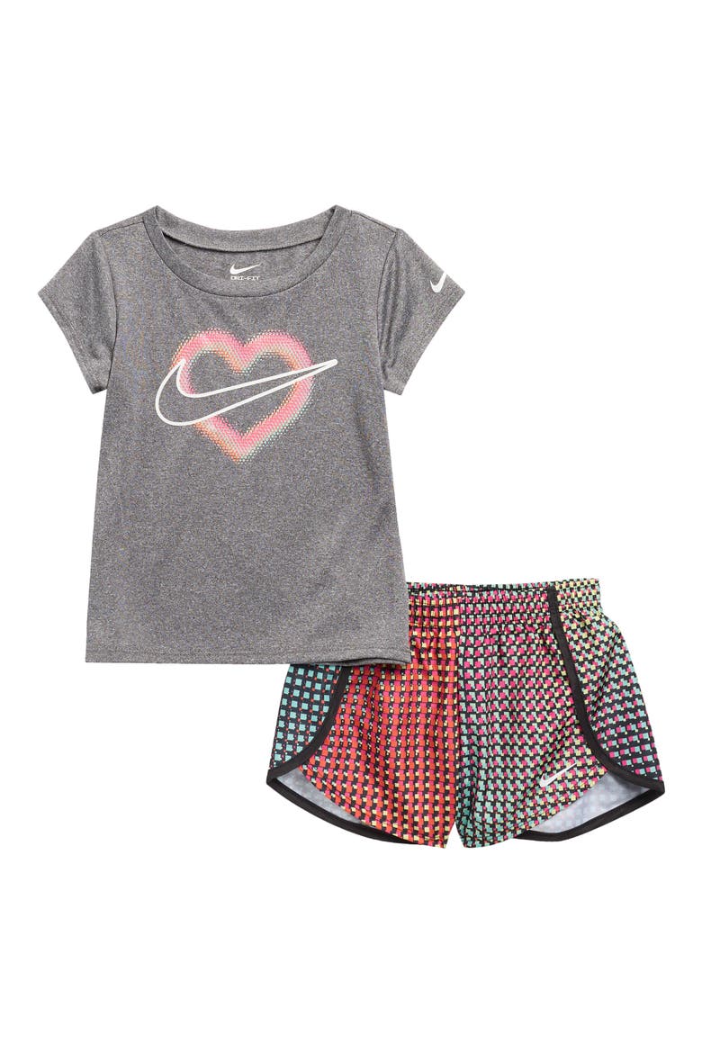 Pixel Pop Sprinter Tee & Short Set, Main, color, 023BLACK