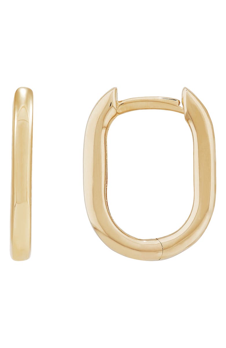 Frankie & Zoe Oval Hoop Earrings, Alternate, color, Yellow Gold