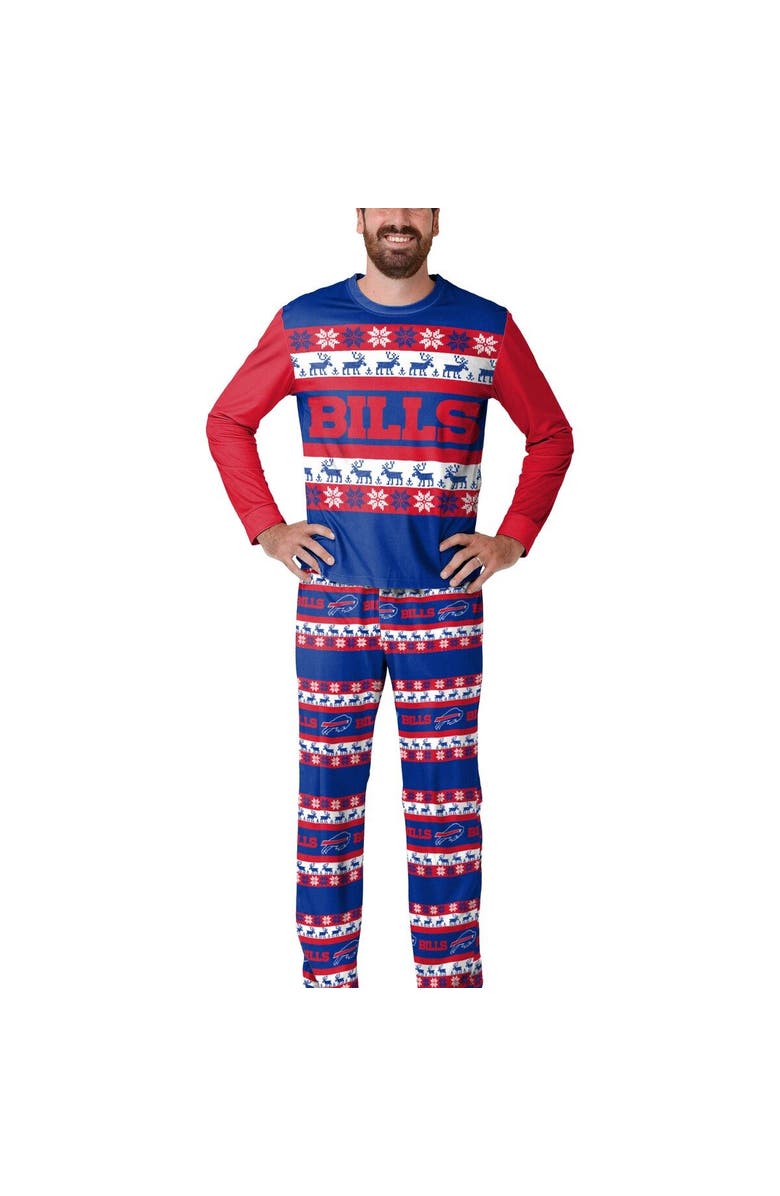 FOCO Men's FOCO Royal Buffalo Bills Team Ugly Pajama Set, Alternate, color,