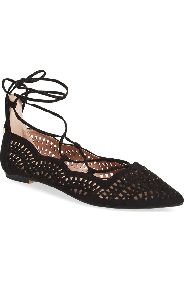 Topshop 'N Fase Laser' Ghillie Flat, Main, color,
