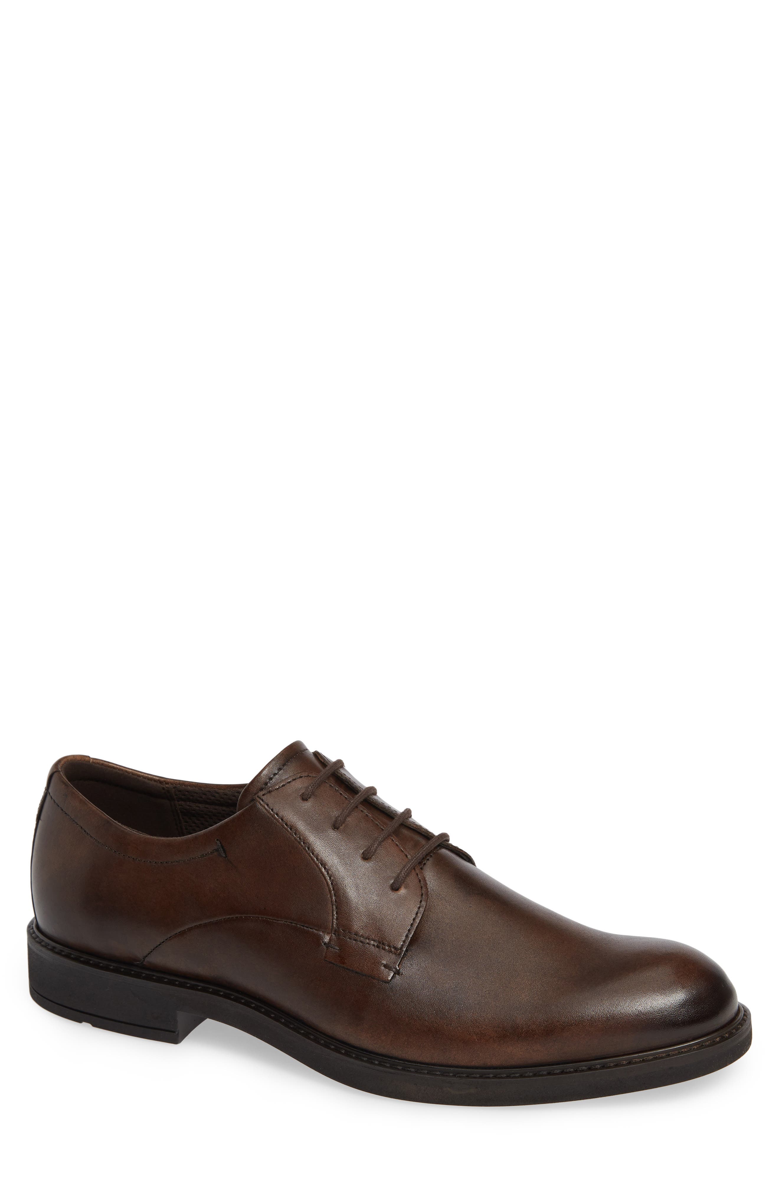 Vitrus III Plain Toe Derby, Main, color, COCOA BROWN LEATHER