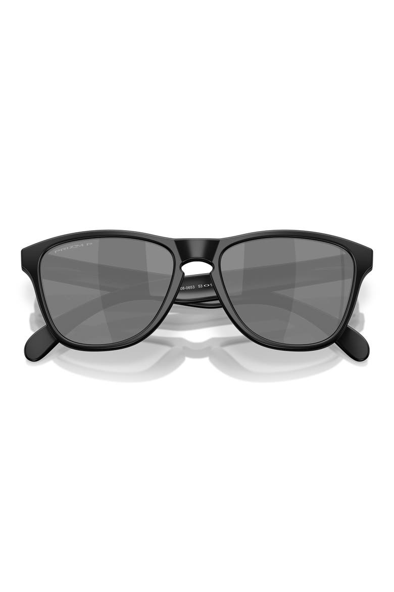 53mm Prizm™ Polarized Round Sunglasses, Alternate, color, MATTE BLACK / POLAR