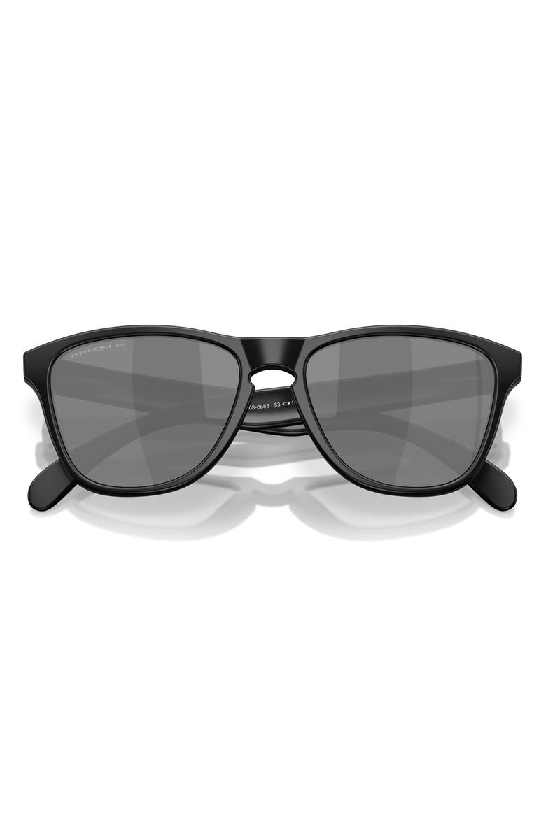 Oakley 53mm Prizm<sup>™</sup> Polarized Round Sunglasses, Alternate, color, Matte Black / Polar