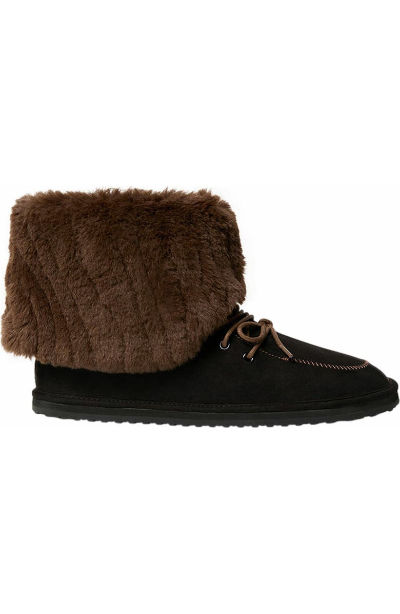 WeWoreWhat Fold Over Fur Bootie, Main, color,