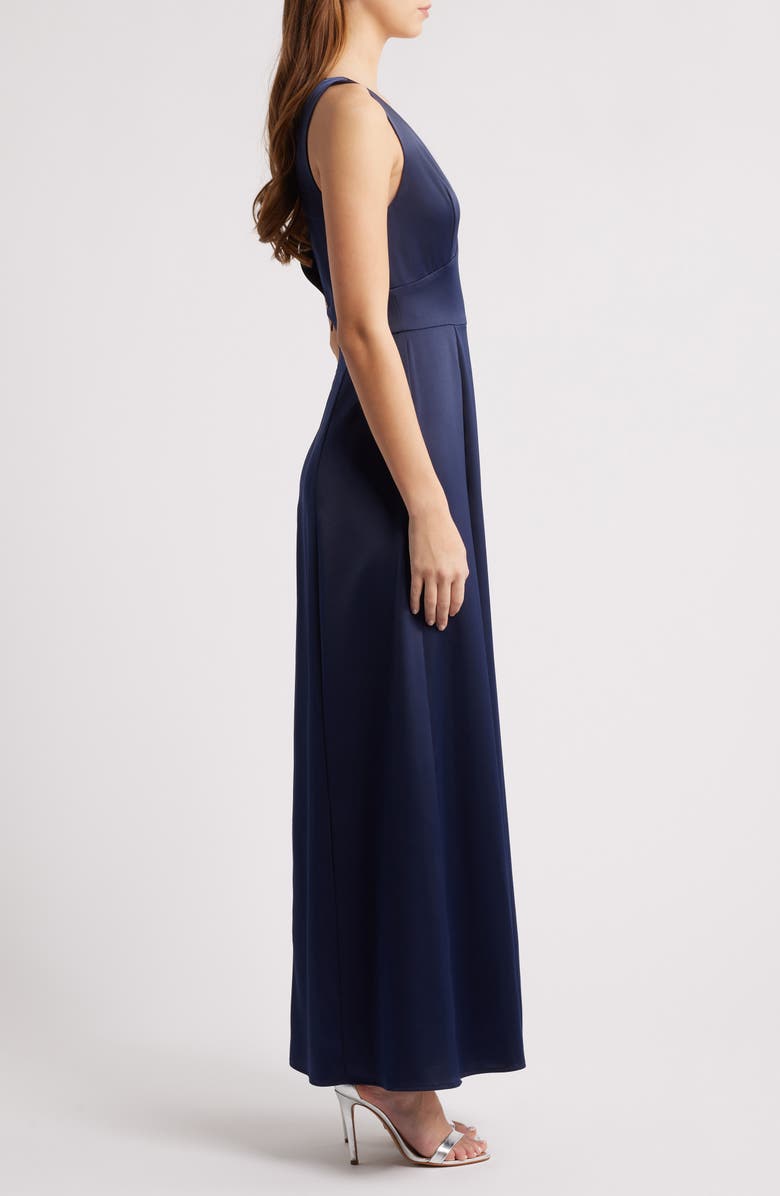 WAYF Thea Halter Neck Satin Gown, Alternate, color,
