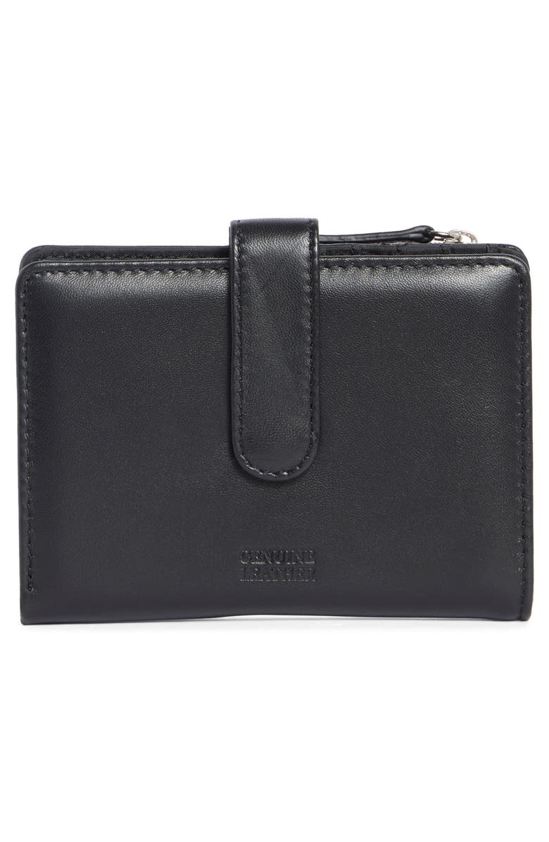 MUNDI SMALL LEATHER GOODS Campbell Quilted Leather Wallet, Alternate, color, Black