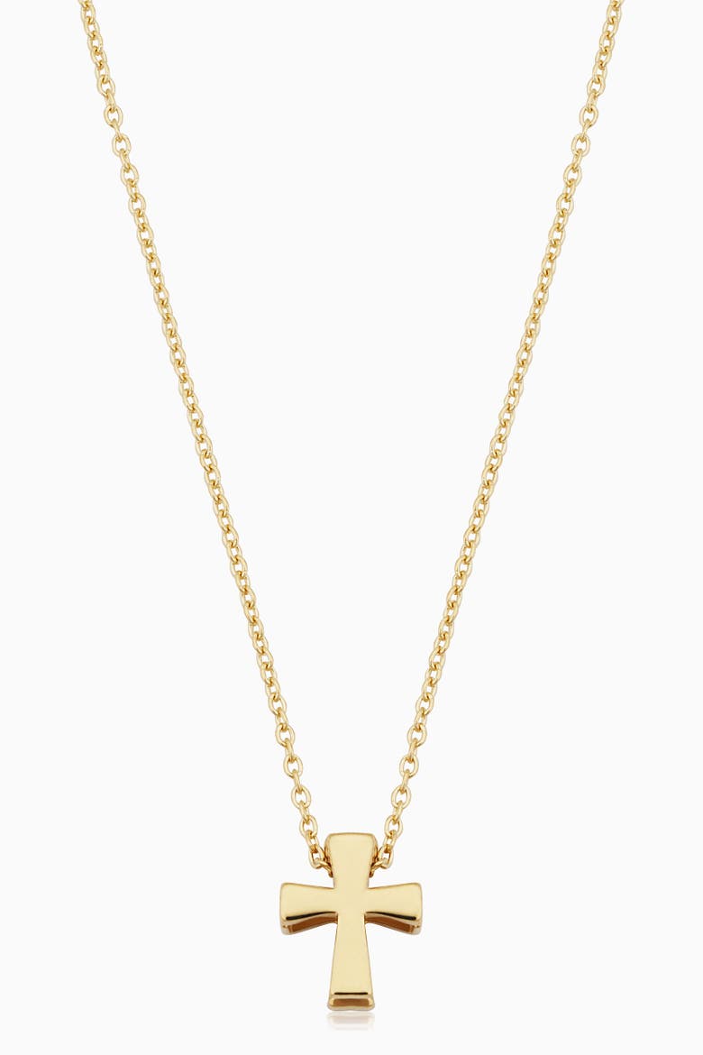 14K Gold Crossed Paths Pendant Necklace, Main, color, Yellow Gold