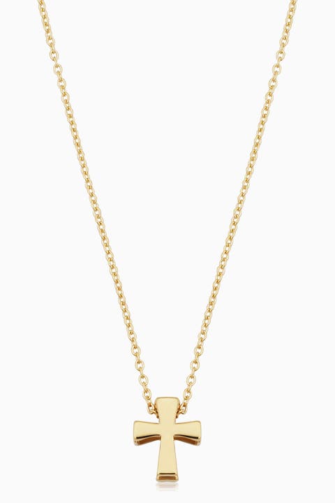 10K Gold Crossed Paths Pendant Necklace