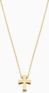 Oradina 14K Gold Crossed Paths Pendant Necklace