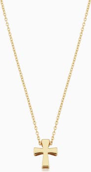 Oradina 10K Gold Crossed Paths Pendant Necklace
