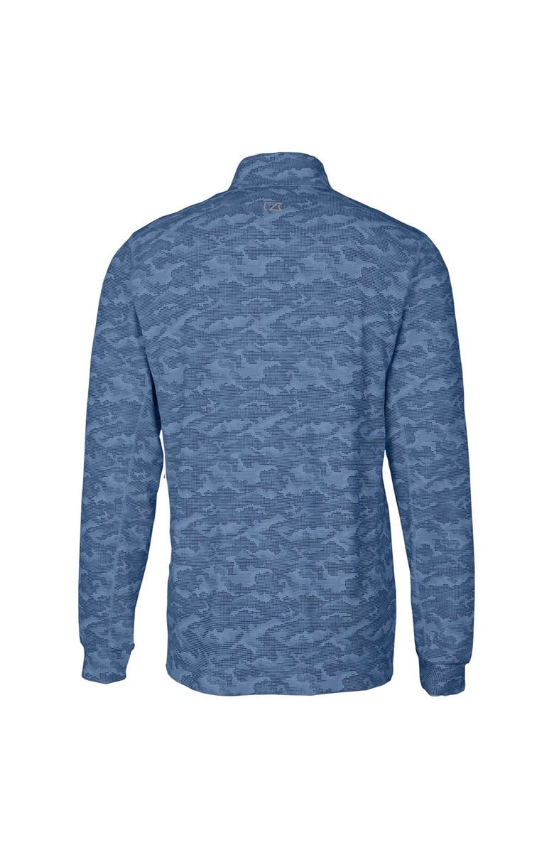 Cutter & Buck Men's Cutter & Buck Navy Cal Bears Big & Tall Traverse Camo Print Stretch Quarter-Zip Pullover Top, Alternate, color, 