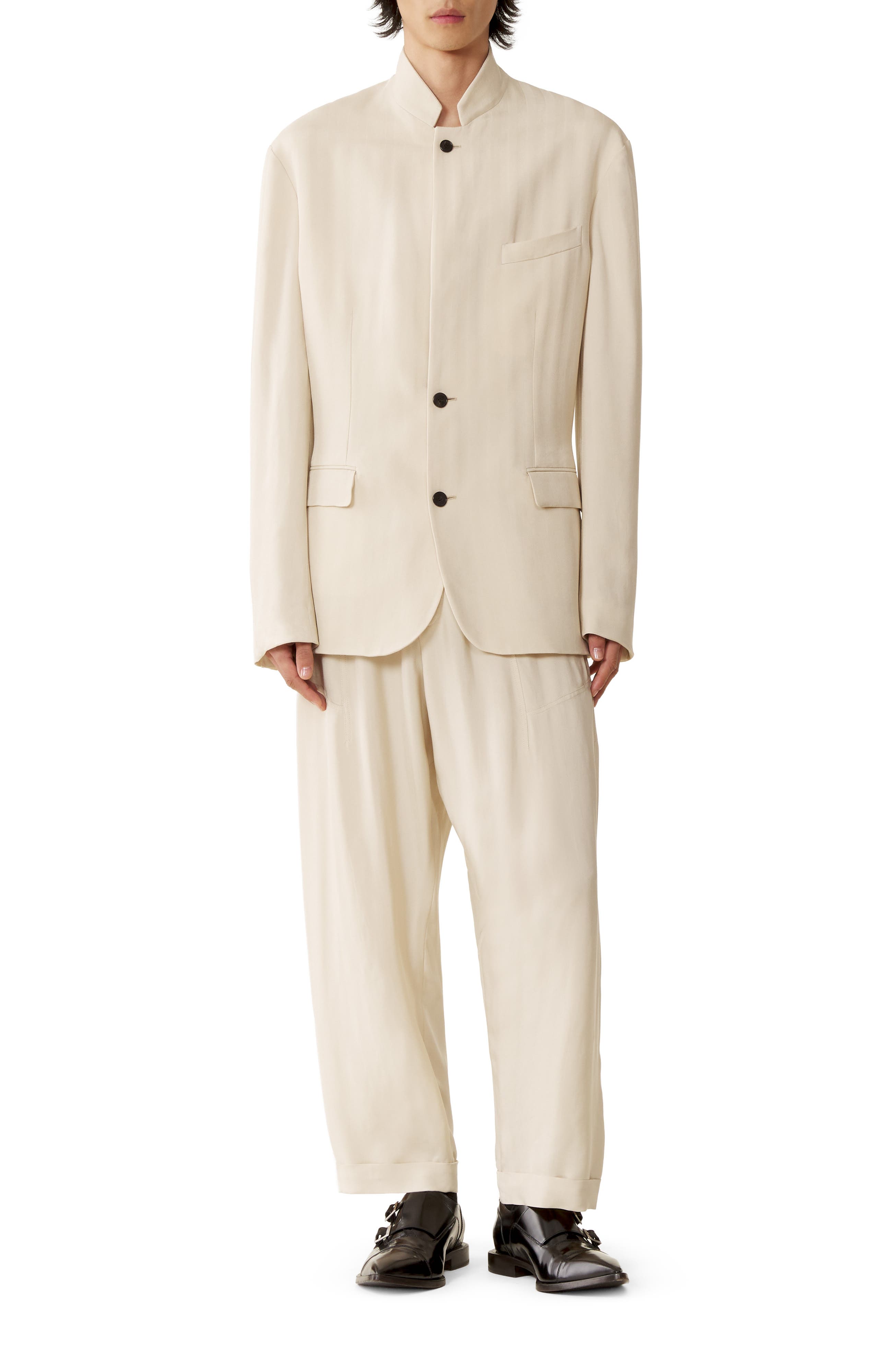 Viscose Jacket With Stand-Up Collar - image 2