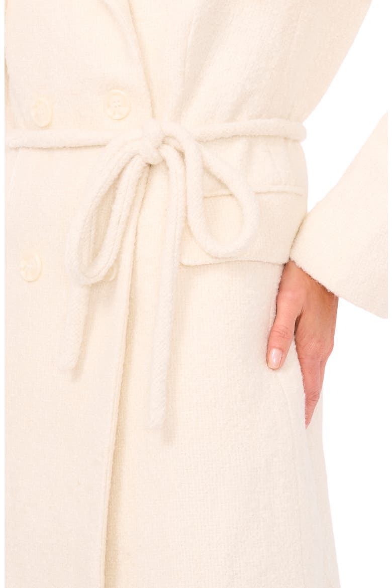 Double Breasted Bouclé Coat, Alternate, color, NEW IVORY