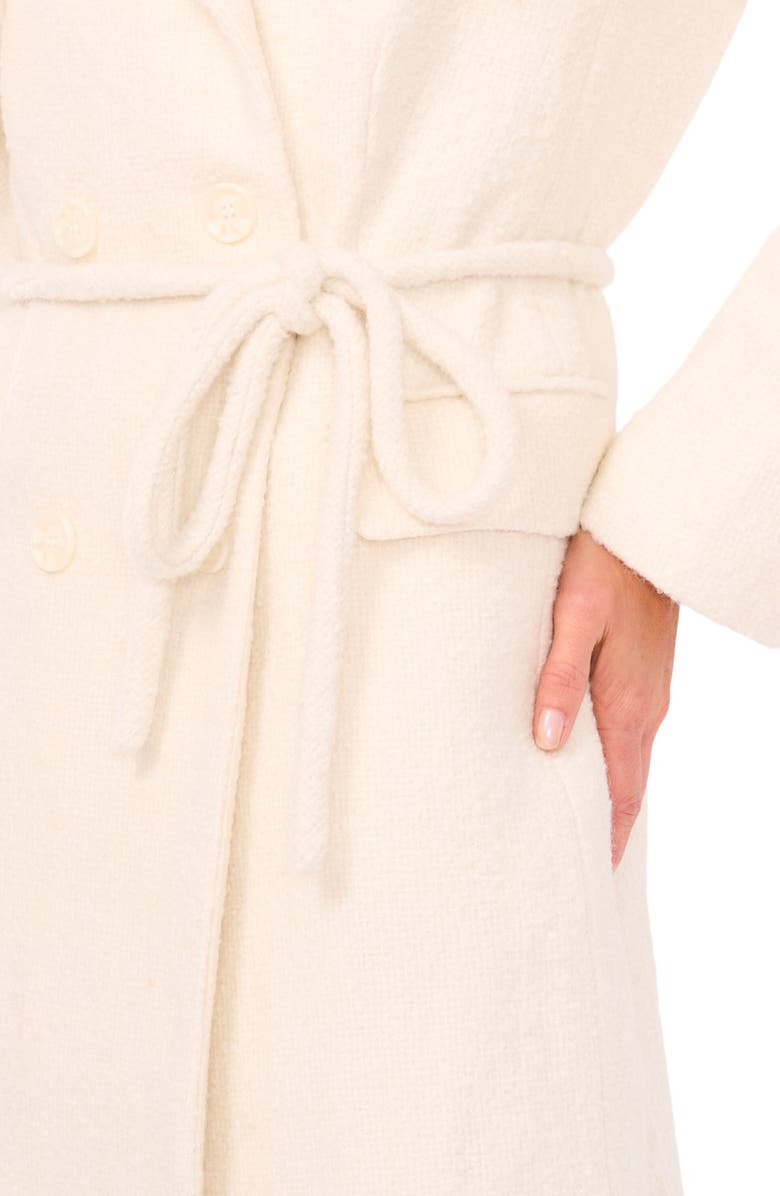 Halogen<sup>®</sup> Double Breasted Bouclé Coat, Alternate, color, New Ivory