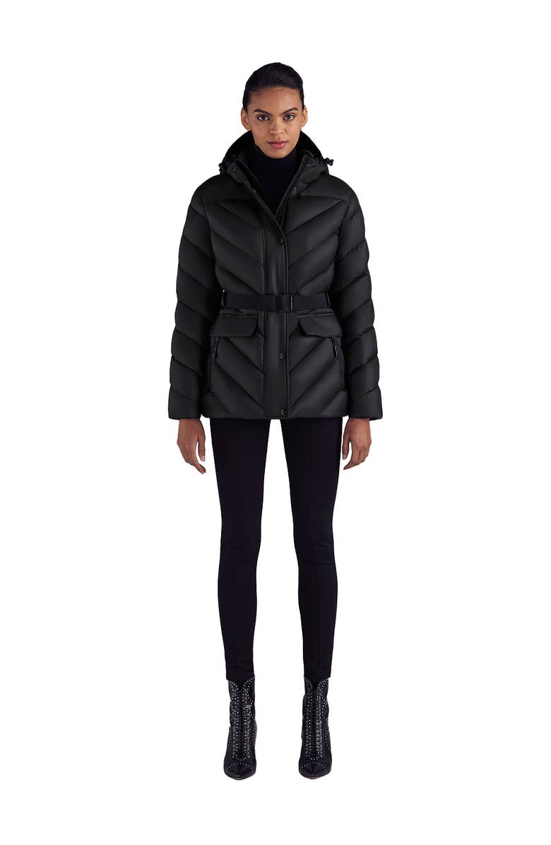 Triple F.A.T. Goose Montalva Women's Puffer Down Belted Jacket, Main, color, Black