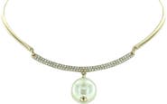 OLIVIA WELLES Nikki Iced Imitation Pearl Choker Necklace