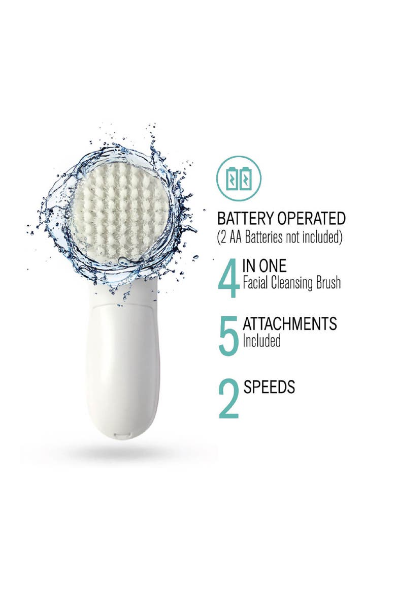 Advanced Facial and Body Cleansing Brush, Alternate, color, Aqua