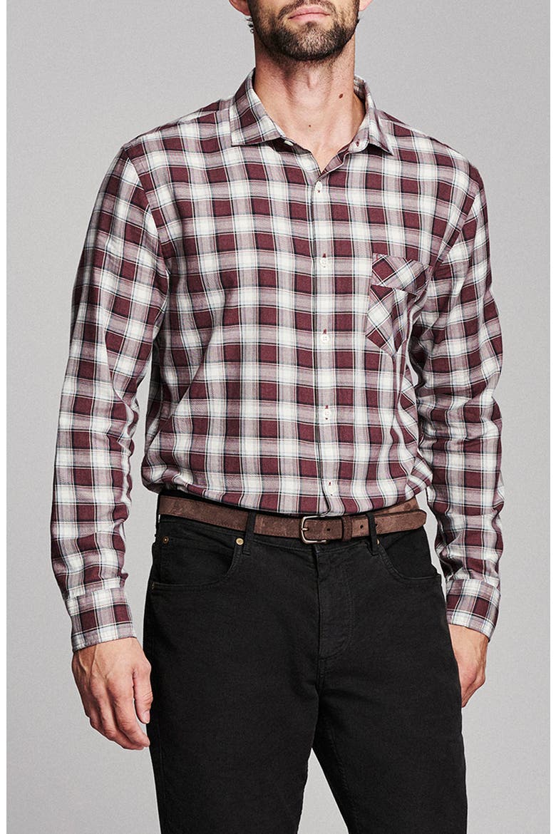 John Boucle Plaid Shirt, Main, color, PORT