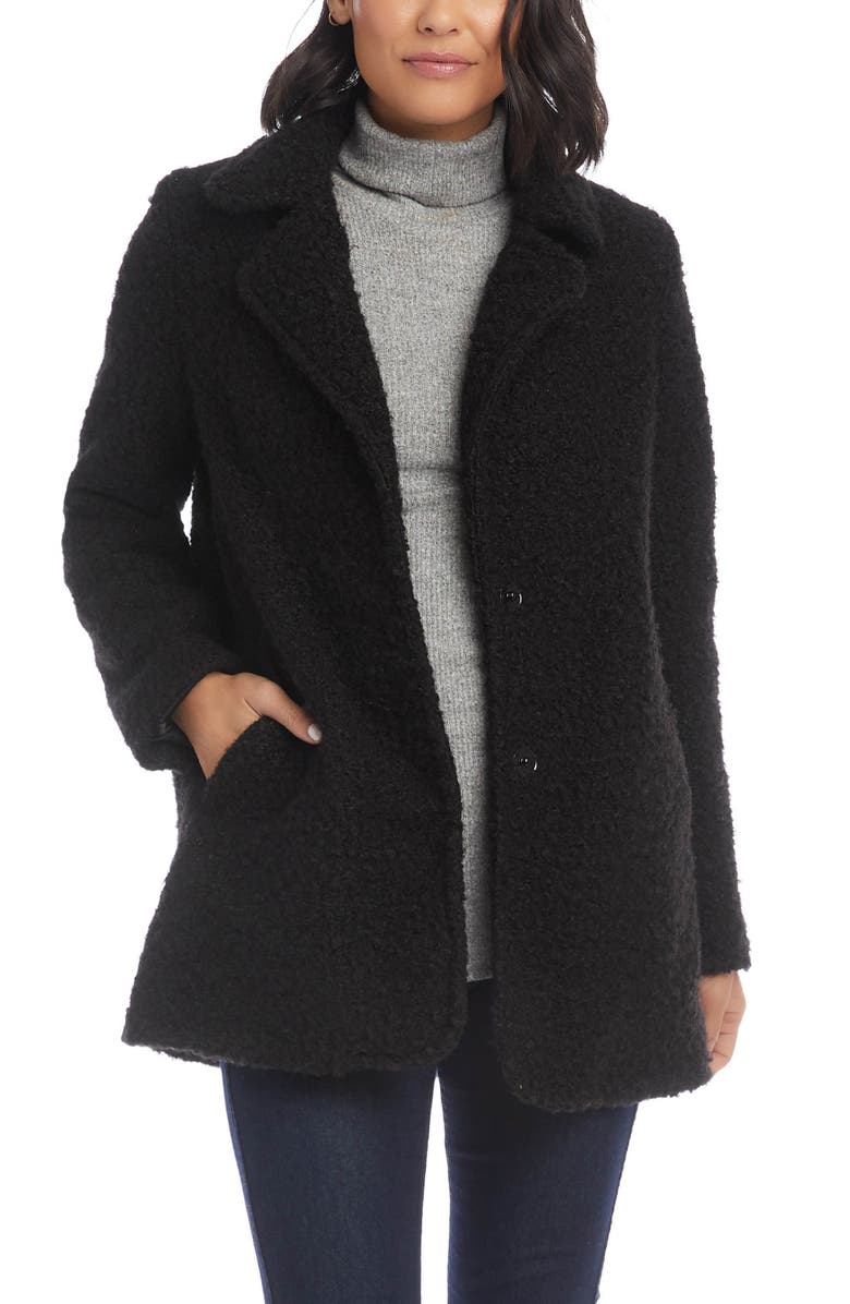 Karen Kane Bouclé Coat, Main, color,