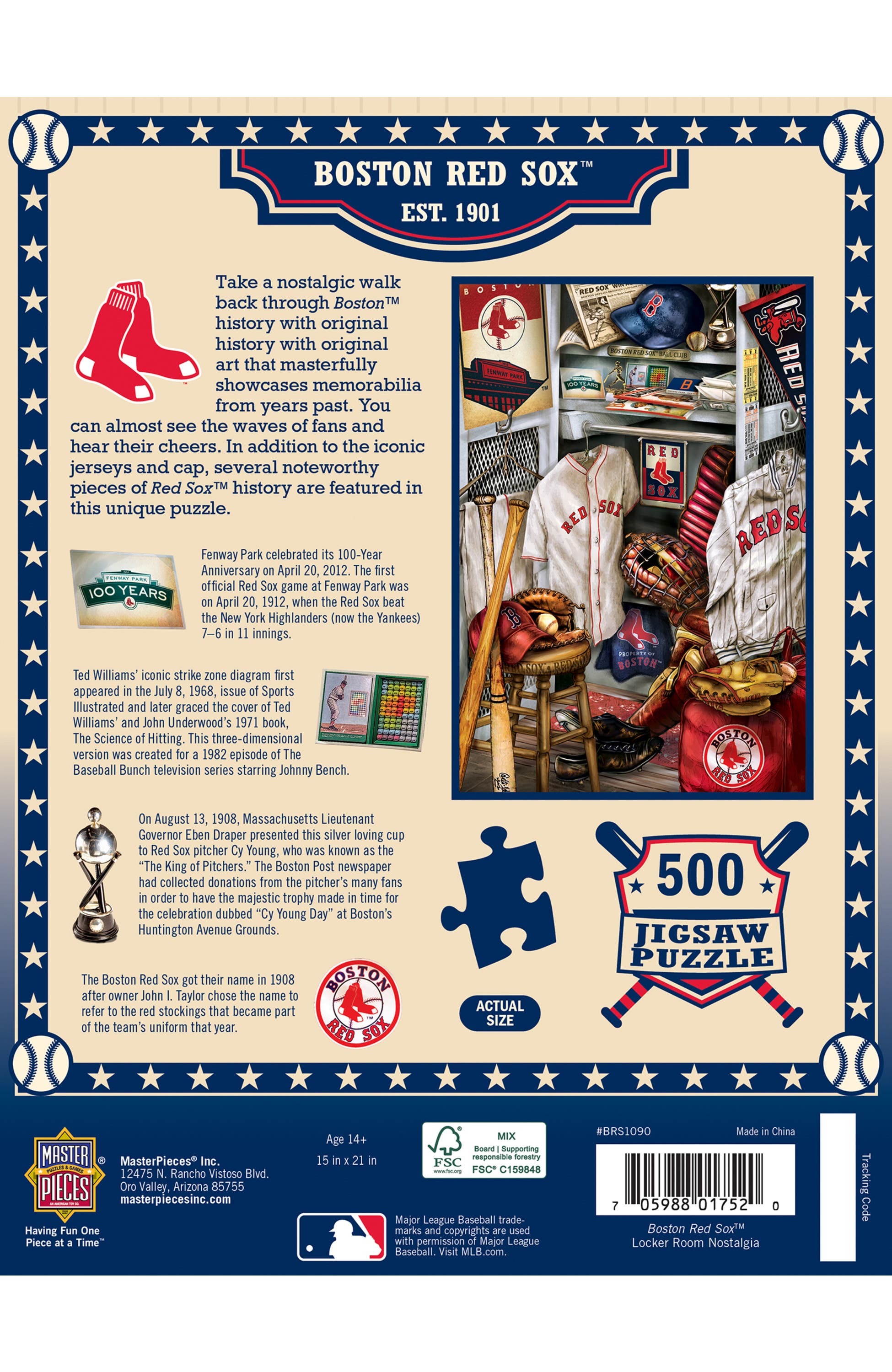 ボストンレッドソックス ジグソーパズル 500ピース Boston Red Sox Locker Room 500pc Puzzle | Nordstrom