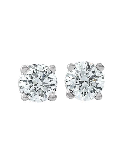 1/3 Ct Screw Back Diamond Studs 14k Gold Lab Grown Earrings