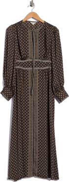 MAX STUDIO Tie Neck Long Sleeve Maxi Dress