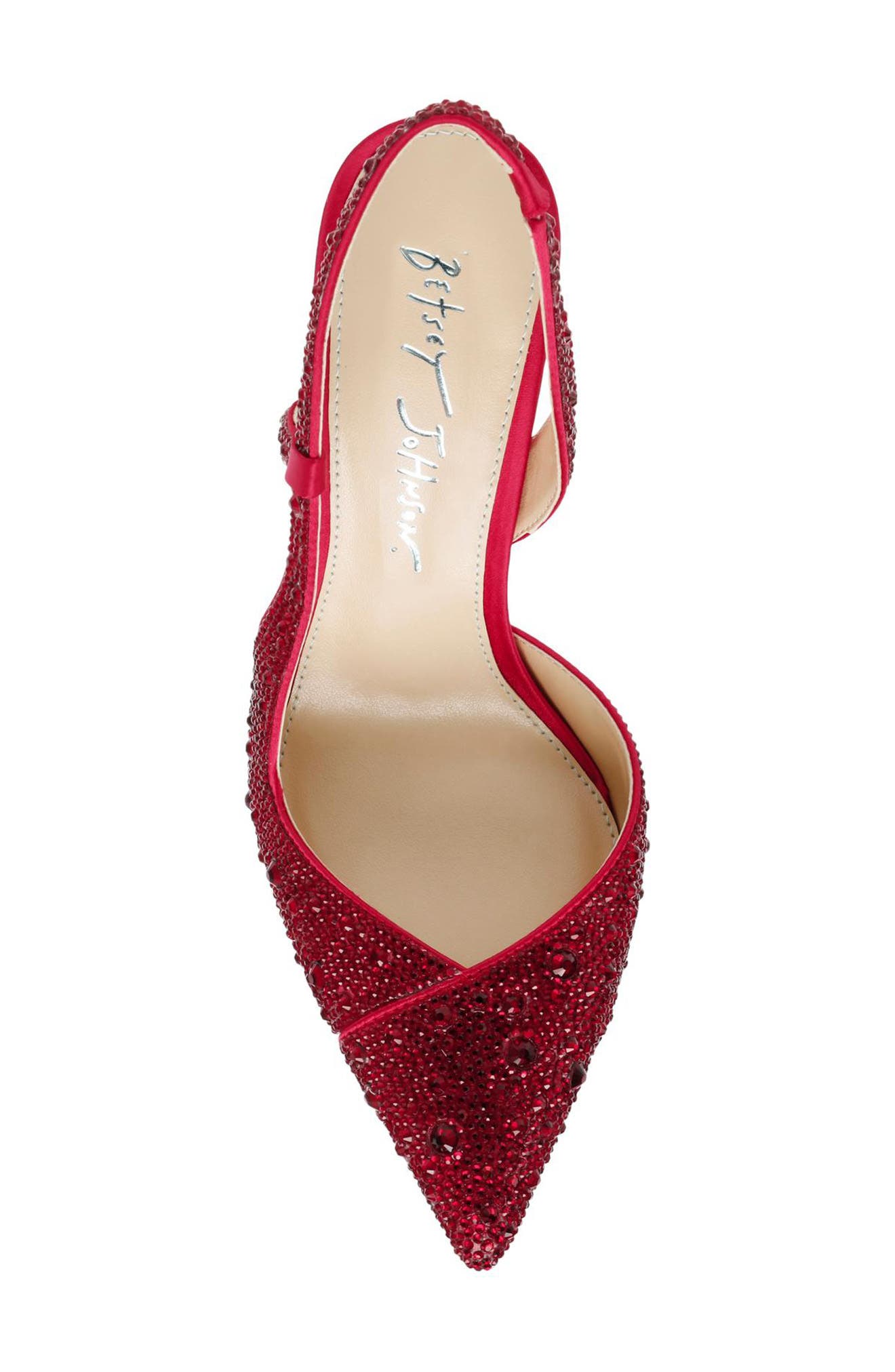 Rocky Embellished Half d'Orsay Pump, Alternate, color, RED