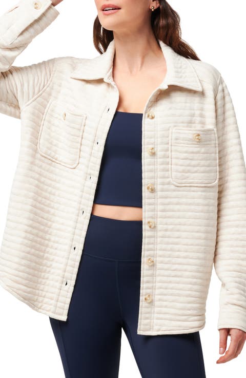 Serene Horizon Quilted Shirt Jacket