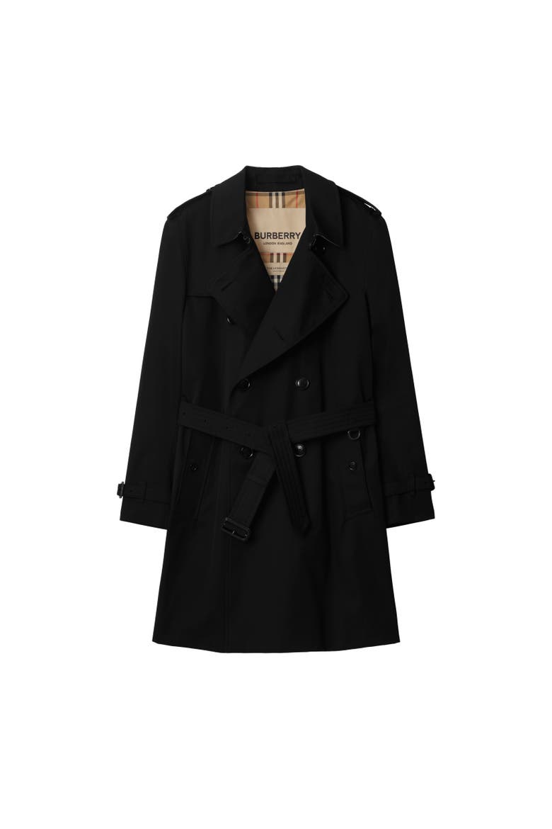 Mid-length Kensington Heritage Trench Coat, Alternate, color, Black