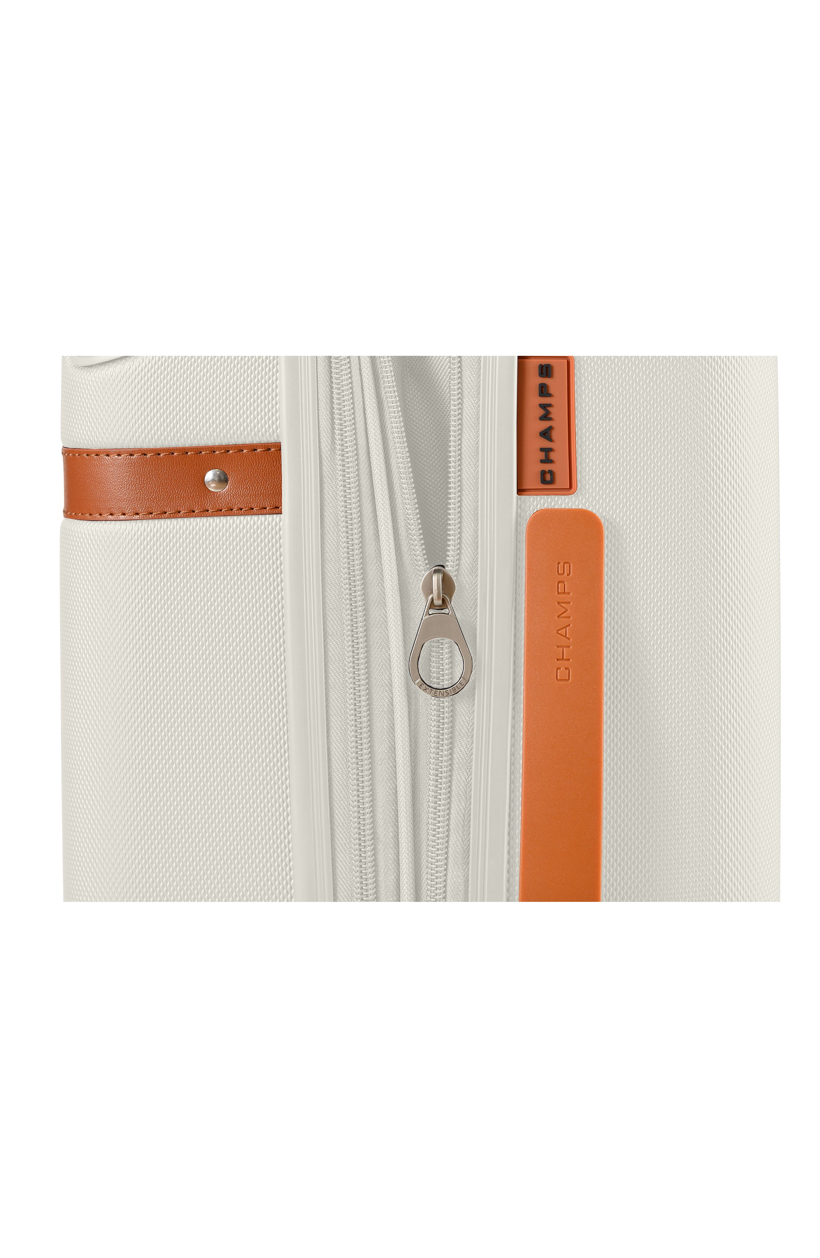 CHAMPS Vintage Carry-On Hardside Spinner, Alternate, color, Ivory