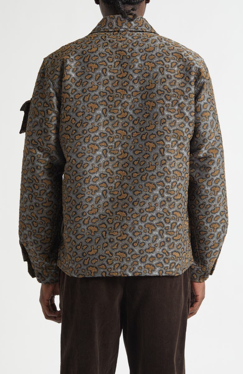 BEAMS Camo Jacquard Shirt Jacket, Alternate, color, Brown