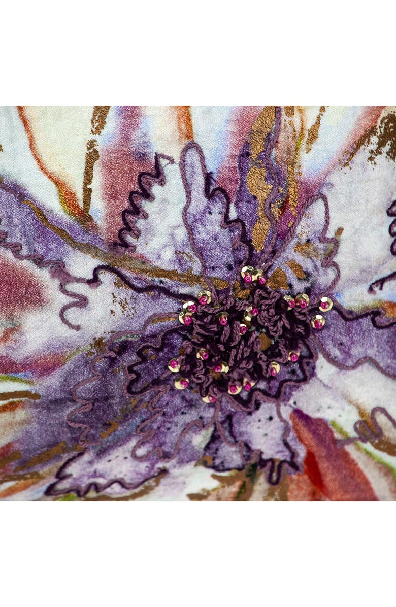 PARKLAND COLLECTION Zinnia Multicolored Throw Pillow, Alternate, color, Purple