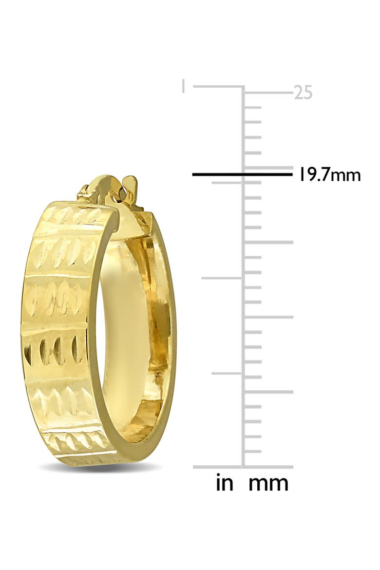19.7mm Textured Hoop Earrings, Alternate, color, GOLD