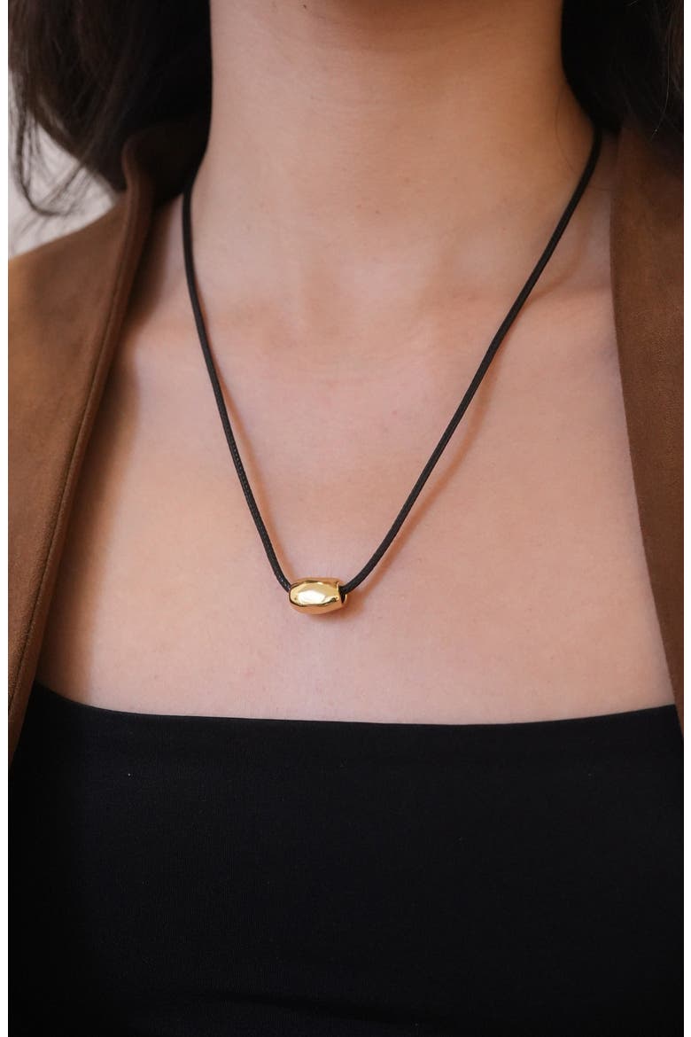 Sculptural Bead Cord Necklace, Alternate, color, GOLD